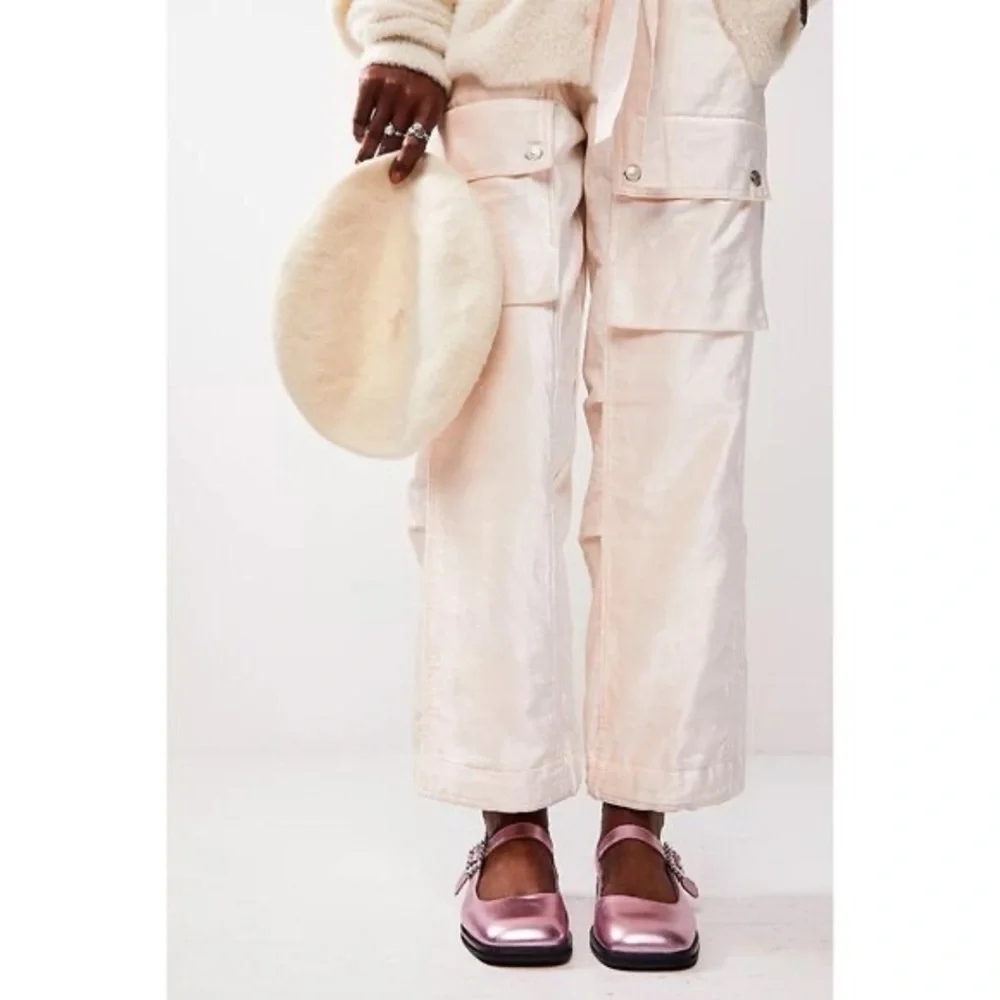 FREE PEOPLE Leather Diamanté Mary Janes